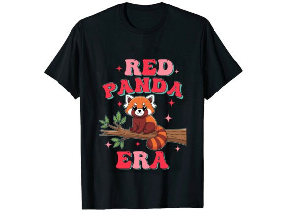 Download Cute &amp; Retro Vibes Red Panda T-shirt - Retro Collection
