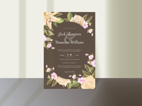 Download Dark Color Wedding Invitation Template - Wedding Collection
