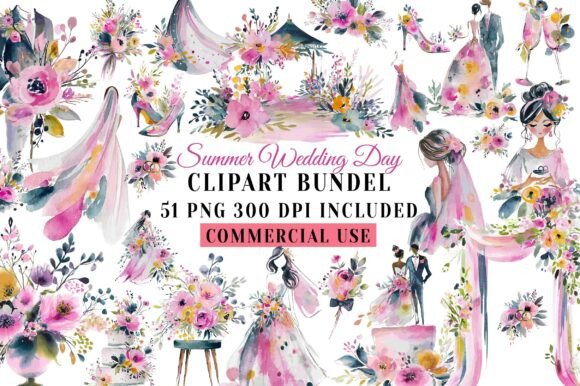 Download Summer Wedding Day Clipart - Wedding Collection